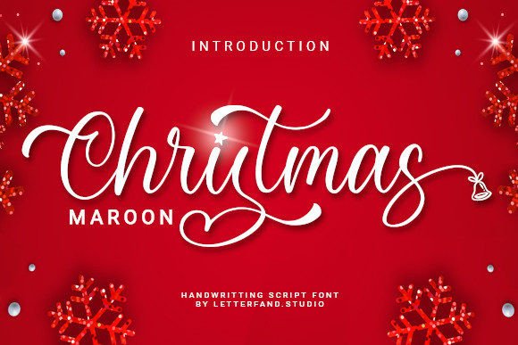 Elevate Your Designs with Christmas Maroon Typography