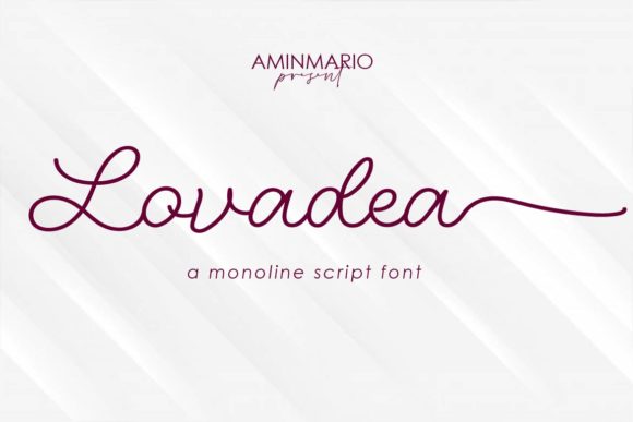 Lovadea: The Monoline Script for Authentic Design