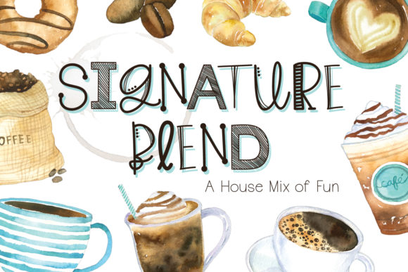 Signature Blend: A Quirky Handwritten Font for Vibrant Design
