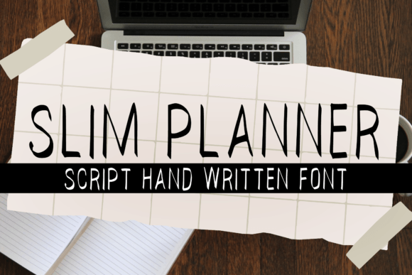 Slim Planner: A Casual Handwritten Font for Creative Design